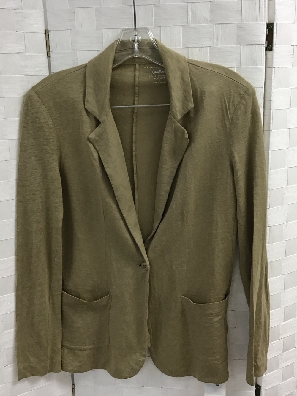 Casual Olive Blazer Jacket by Neiman Marcus